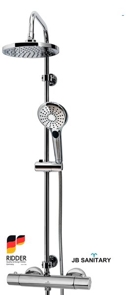Ridder Sprchový set Bahamas s hlavovou sprchou, ruční sprchou a sprchovou termostatickou baterií rozteč 150cm (MK47449)