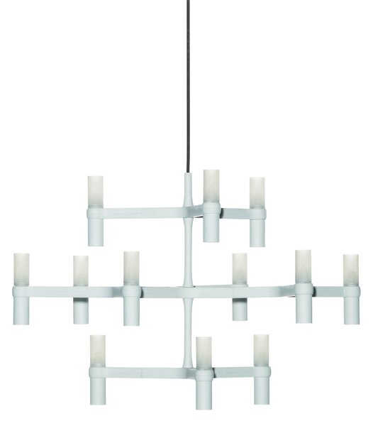 Nemo Crown Minor, matně bílý závěsný lustr, 12x25W G9, 67x77cm, výška 50cm