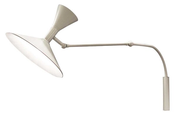 Nemo Mini Lampe de Marseille, nastavitelná bílá nástěnná lampa s přímým a nepřímým světlem, 2x46W E14, max 90cm