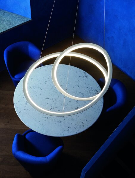 Nemo Kepler Downlight, bílé svítidlo pro přímé osvětlení, 86W LED 2700K stmívatelné, prům. 110cm