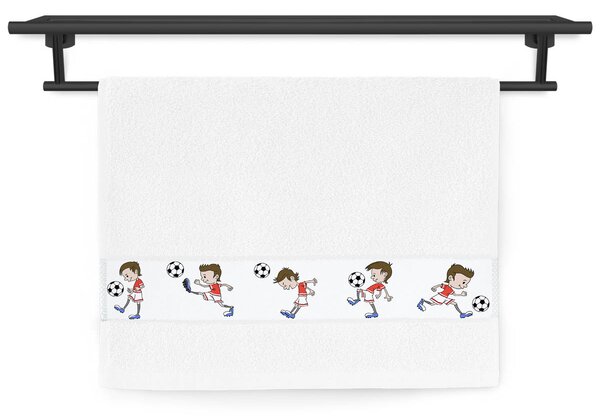 Dětský ručník Veba RUJANA tisk Fotbal bílá Velikost: 30x50 cm