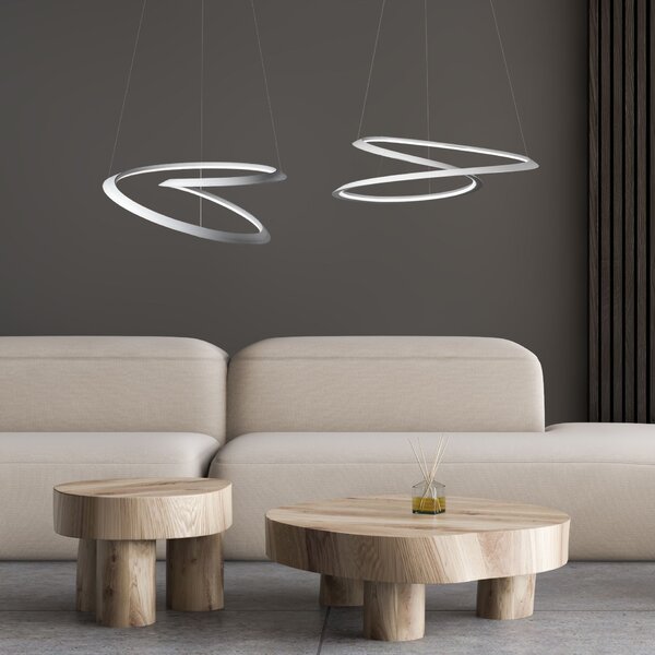 Nemo Kepler Petite, bílé svítidlo pro přímé osvětlení, 50W LED 3000K stmívatelné, prům. 50cm
