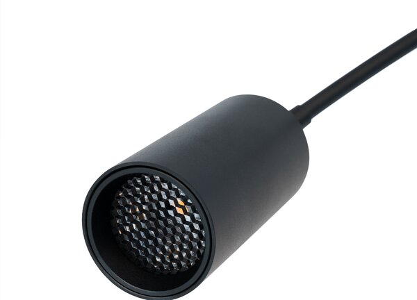 Nemo Fox, černá designová stojací lampa, 15W LED 2700K stmívatelná, výška 225cm