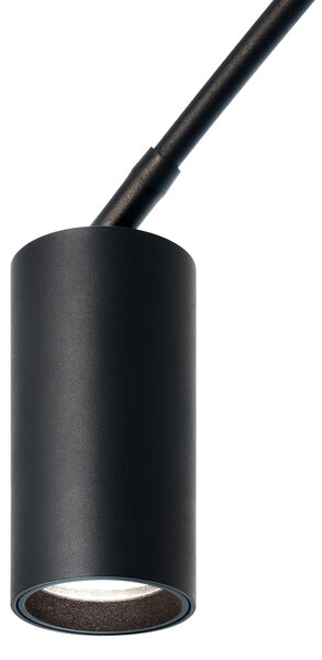 Nemo Fox, černá designová stojací lampa, 15W LED 2700K stmívatelná, výška 225cm