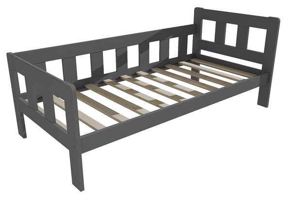 Vomaks Dětská postel se zábranou VMK010EB KIDS Rozměr: 90 x 160 cm, Barva: barva šedá