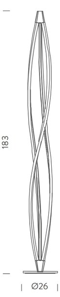 Nemo In The Wind Floor, černá stojací lampa se stmívačem, LED 58W 2700K, výška 183cm