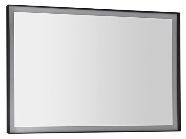 Sapho SORT LED podsvícené zrcadlo 100x70cm, černá mat