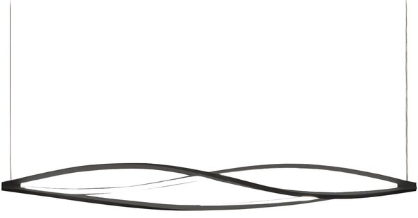 Nemo In The Wind horizontal, černé závěsné svítidlo, LED 58W 2700K, délka 183cm