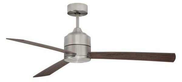 NOVA LUCE stropní ventilátor AXEL nerez hliník a listy z teakového dřeva a ořechu 9952345