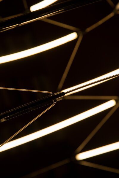 Nemo Drop 5, černé závěsné svítidlo, 35W LED 2700K stmívatelné, průměr 70cm
