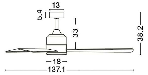 NOVA LUCE stropní ventilátor AXEL nerez hliník a listy z teakového dřeva a ořechu 9952345