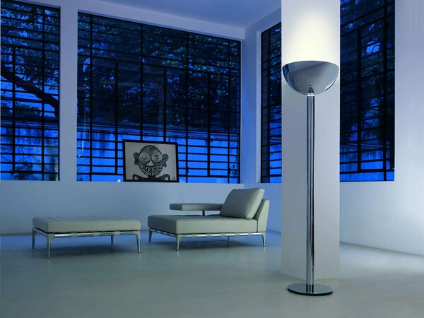 Nemo AM2C, chromová stojací lampa se stmívačem, 1x250W E27, výška 180cm