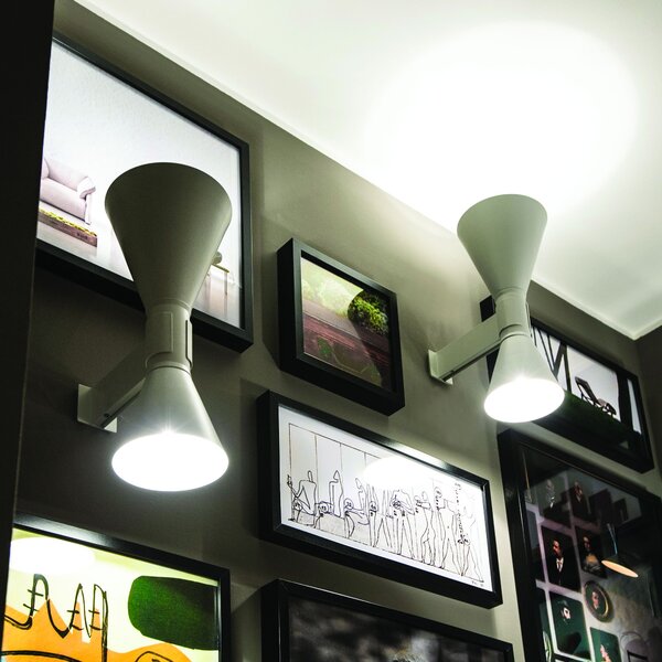 Nemo Lampe de Marseille, šedé nástěnné svítidlo, 2x52W E27, výška 40cm