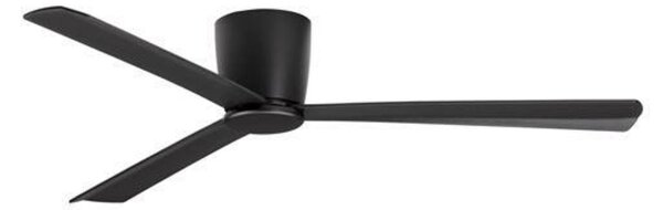NOVA LUCE stropní ventilátor DELL tělo z hliníku matná černá 3ABS dřevěné listy 9952330