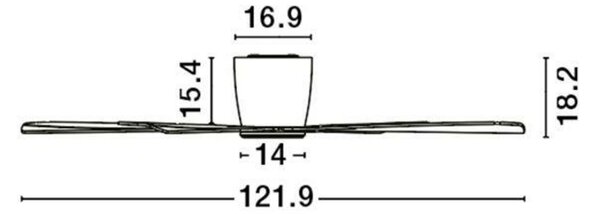NOVA LUCE stropní ventilátor DELL tělo z hliníku matná bílá 3ABS dřevěné listy 9952325