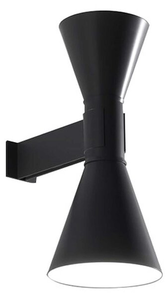 Nemo Lampe de Marseille, černé nástěnné svítidlo, 2x52W E27, výška 40cm