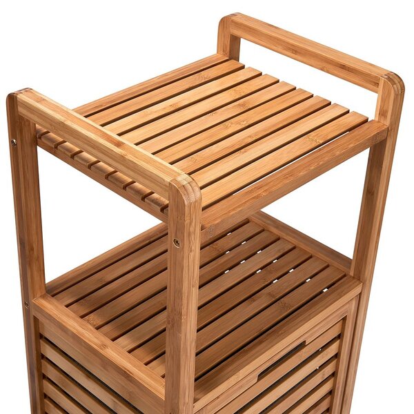 BIG BAMBOO Regál s košem na prádlo
