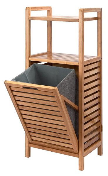 BIG BAMBOO Regál s košem na prádlo