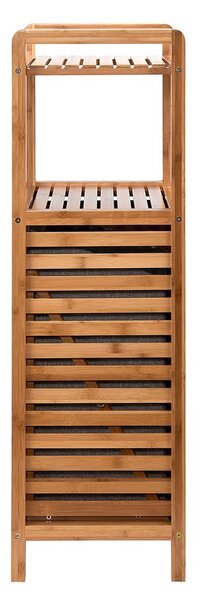 BIG BAMBOO Regál s košem na prádlo