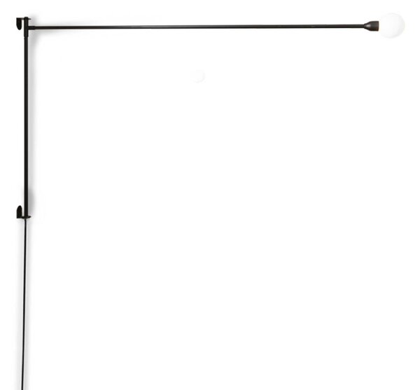 Nemo Potence Pivotance, černá designová nástěnná lampa se stmívačem, 8W E27, délka 200cm