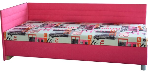 Jednolůžková postel (válenda) 90 cm Emil 2 (se 7-zónovou matrací lux) (L). 774241