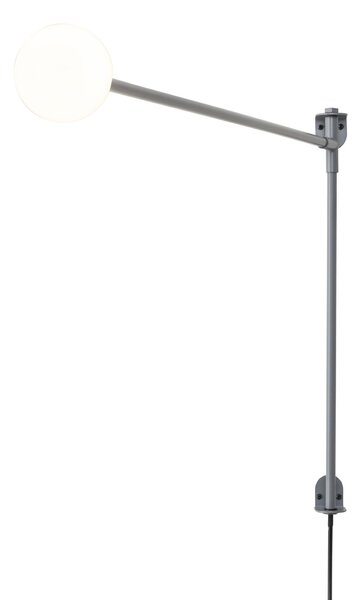 Nemo Mini Potence Pivotance, šedá designová nástěnná lampa s vypínačem, 4W G9, délka 100cm