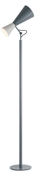 Nemo Parliament, šedá stojací lampa se stmívačem, 2x52 E27, výška 180cm