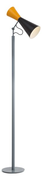 Nemo Parliament, černo-žlutá stojací lampa se stmívačem, 2x52 E27, výška 180cm