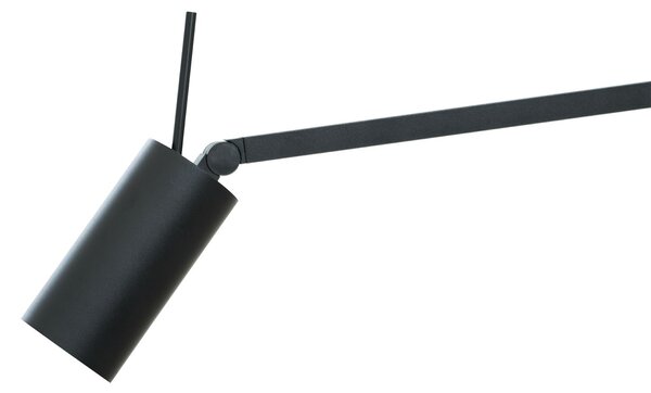 Nemo Swan, černá nástěnná lampa se stmívačem, 15W LED 2700K, délka 184cm