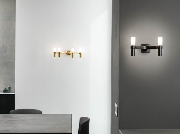 Nemo Crown wall, černé nástěnné svítidlo, 4x25W G9, šírka 48cm