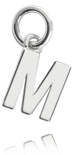 MINET Stříbrný přívěs drobné písmeno "M" JMAS900MSP00