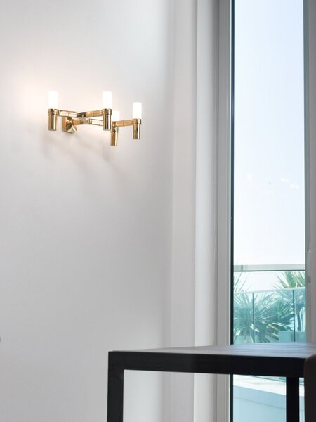 Nemo Crown wall, černé nástěnné svítidlo, 4x25W G9, šírka 48cm
