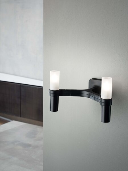 Nemo Crown wall, černé nástěnné svítidlo, 4x25W G9, šírka 48cm