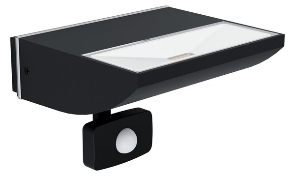 EGLO Nástěnné venkovní LED osvětlení SORRONARO s čidlem, 10,5W, hranaté, černé, IP44 99579