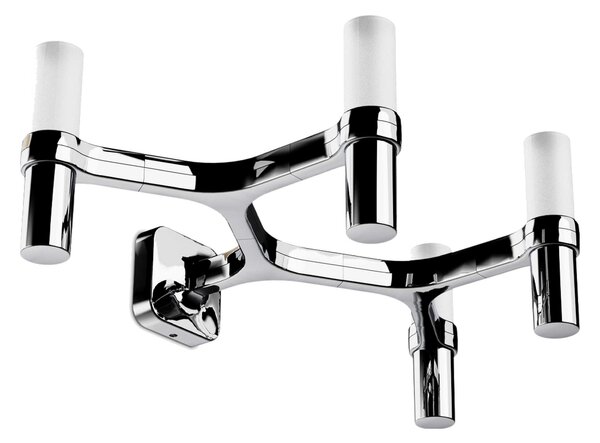 Nemo Crown wall, chromové nástěnné svítidlo, 4x25W G9, šírka 48cm