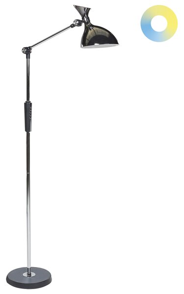 LED stojací lampa ANDROMEDA se stmívačem Kov Stříbrná