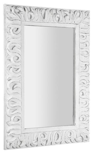 Sapho ZEEGRAS zrcadlo ve vyřezávaném rámu 70x100cm, bílá