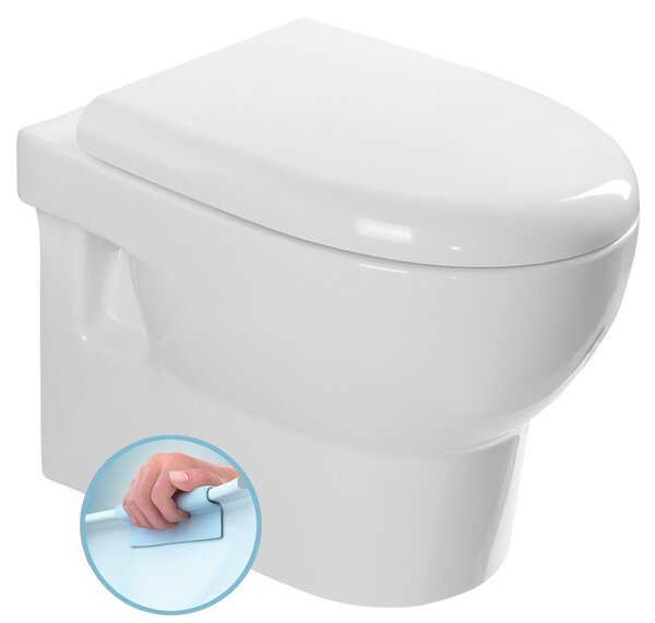 Aqualine, ABSOLUTE závěsná WC mísa, Rimless, 50x35 cm, bílá, 10AB02002
