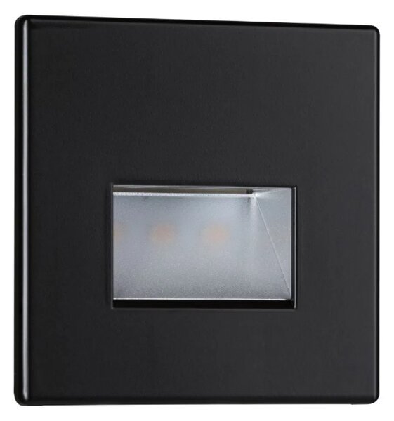 Paulmann LED zápustné svítidlo EDGE Quadro, 8x8cm, 1,2W, 230V, 2700K Barva: Matná černá