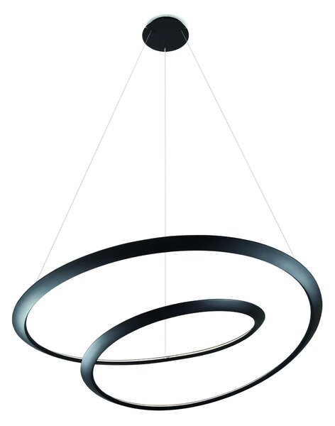 Nemo Kepler Minor Uplight, moderní svítidlo pro nepřímé osvětlení, 77W LED 2700K stmívatelné, černá, prům. 84cm