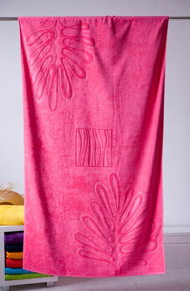 Plážová osuška Veba RIVIERA růžová Velikost: 104x180 cm