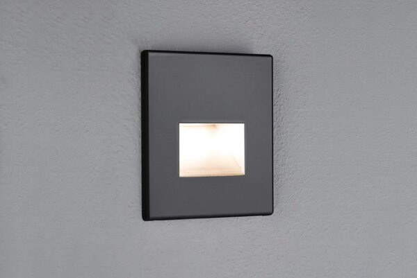Paulmann LED zápustné svítidlo EDGE Quadro, 8x8cm, 1,2W, 230V, 2700K Barva: Matná černá