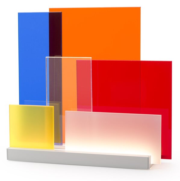 Nemo On Lines, bílá moderní stolní lampa s barevnými skly, 15W LED 2700K, šířka 30,5cm