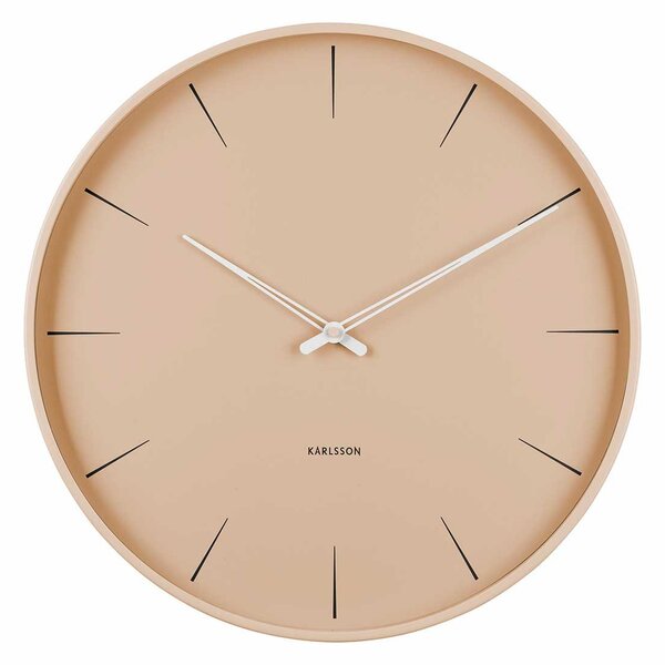 KARLSSON Nástěnné hodiny Lure hnědé 42 × 4,5 cm