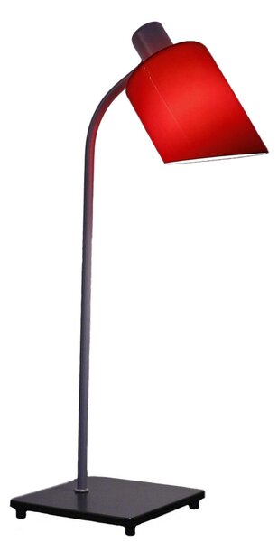 Nemo Lampe De Bureau, stolní lampa s červeným stínítkem, 1x20W E14, výška 51cm