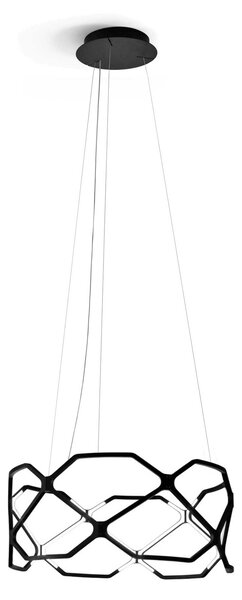 Nemo Titia minor, černé závěsné svítidlo, 65W LED 2700K stmívatelné, průměr 70cm, výška 31cm