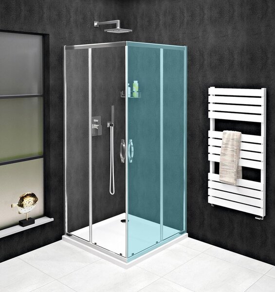 Gelco, SIGMA SIMPLY sprchové dveře posuvné pro rohový vstup 800 mm, čiré sklo, GS2180