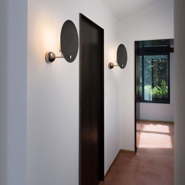 Nemo Kuta wall, černé nebo bílé nástěnné svítidlo, 1x100W E27, průměr 30cm