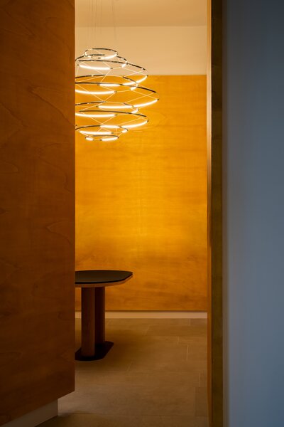 Nemo Drop 9, stříbrné závěsné svítidlo, 90W LED 2700K stmívatelné, průměr 110cm