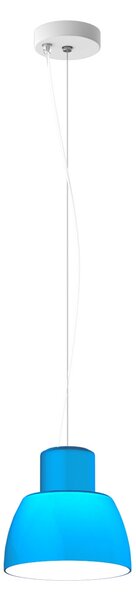 Nemo Lorosae, modré závěsné svítidlo se stínidlem ze skla, 1x60W E27, prům. 20cm